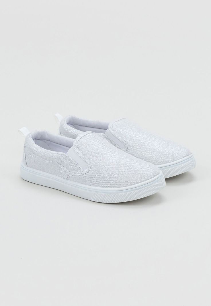 Zapatilla Niña Teen Slip On Plata Corona-0