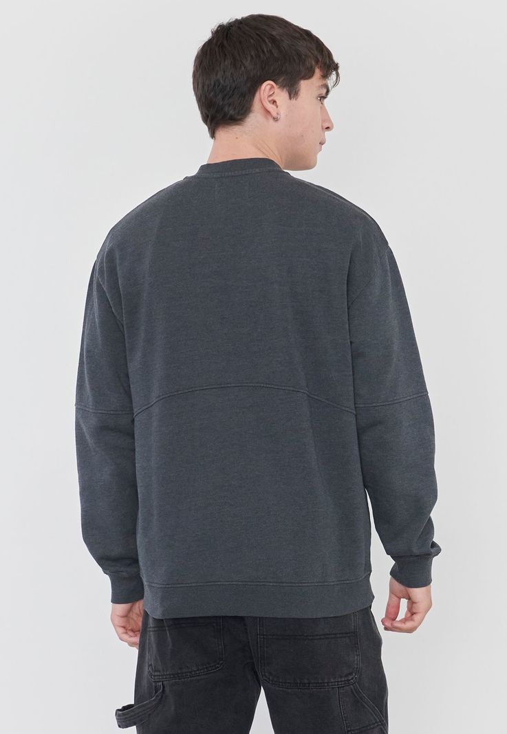 Polerón Hombre Bomber Lavado Gris Corona-1