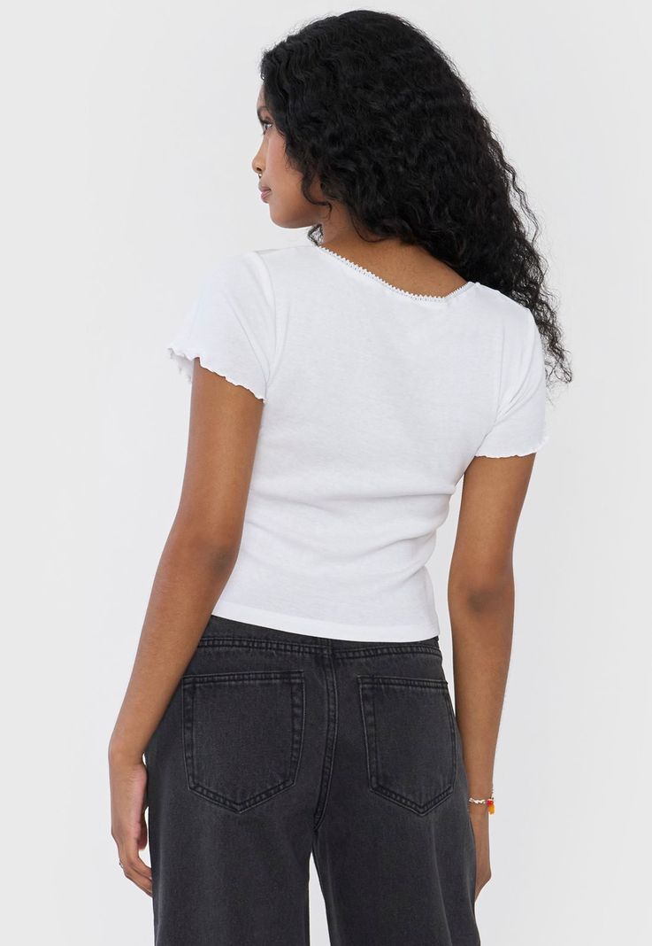 Polera Mujer Botones Blanco Corona-1