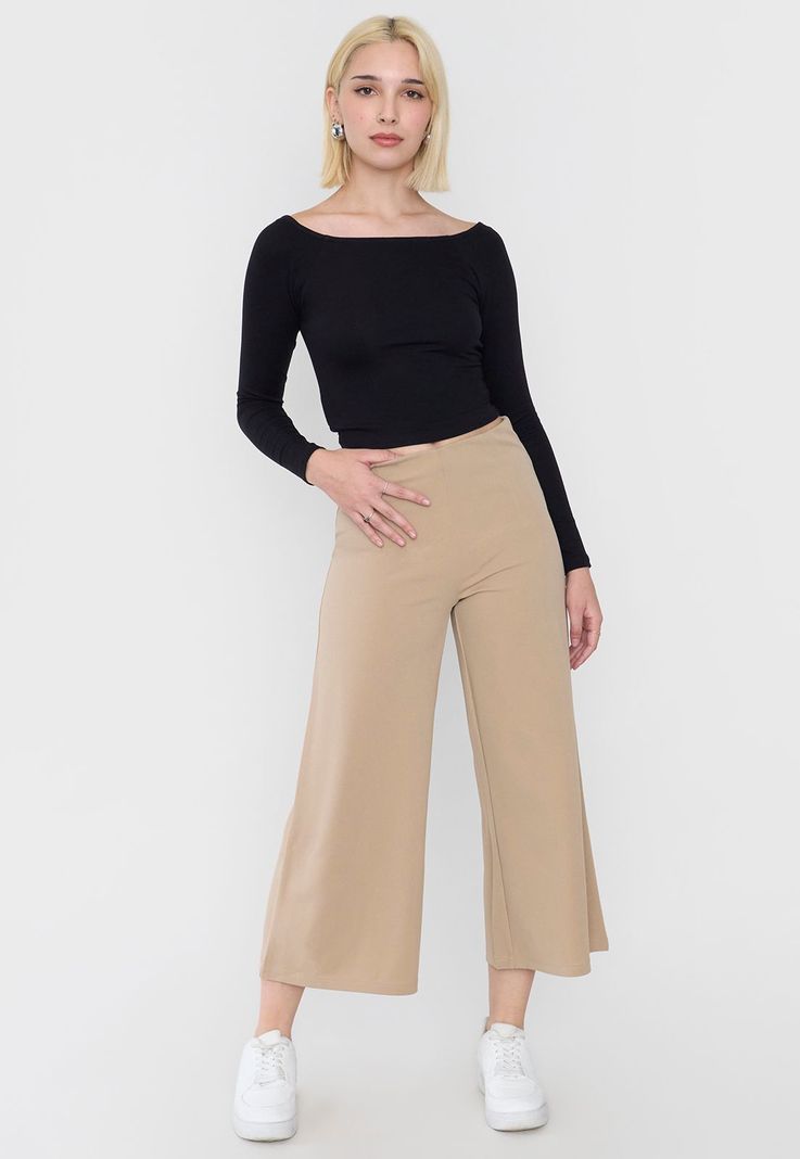 Pantalón Mujer Culotte Ecru Corona-0