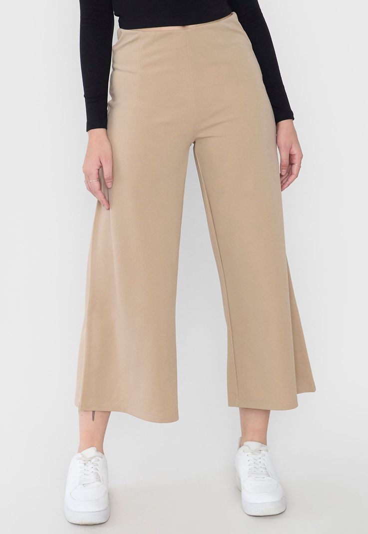 Pantalón Mujer Culotte Ecru Corona-1
