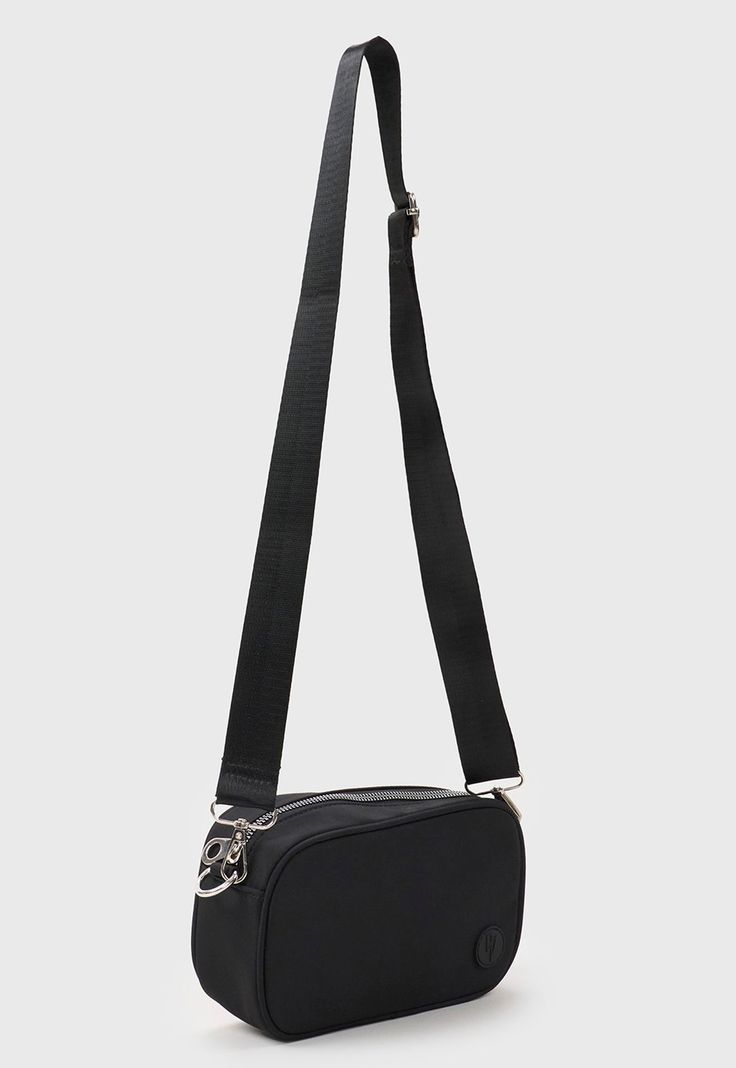Bandolera Negro Mujer Nylon Corona-2