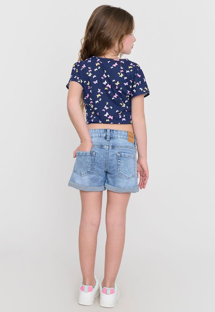 Short Niña Kids Denim Color Azul Claro Corona-2