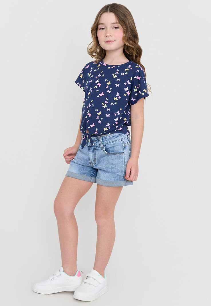 Short Niña Kids Denim Color Azul Claro Corona-3