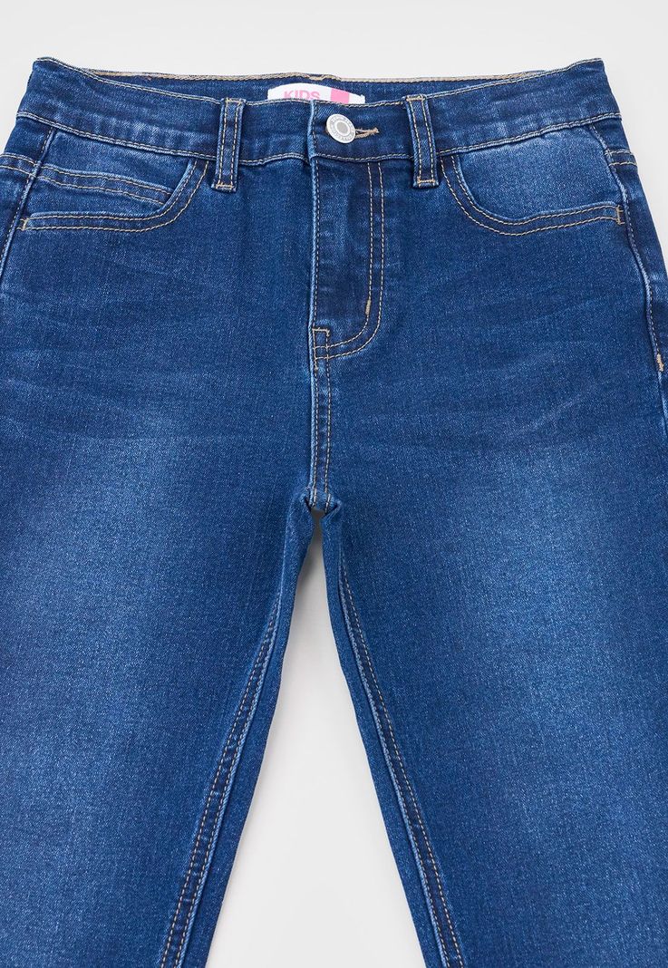 Jeans Niña Kids Mom Fit Azul Oscuro Corona-2