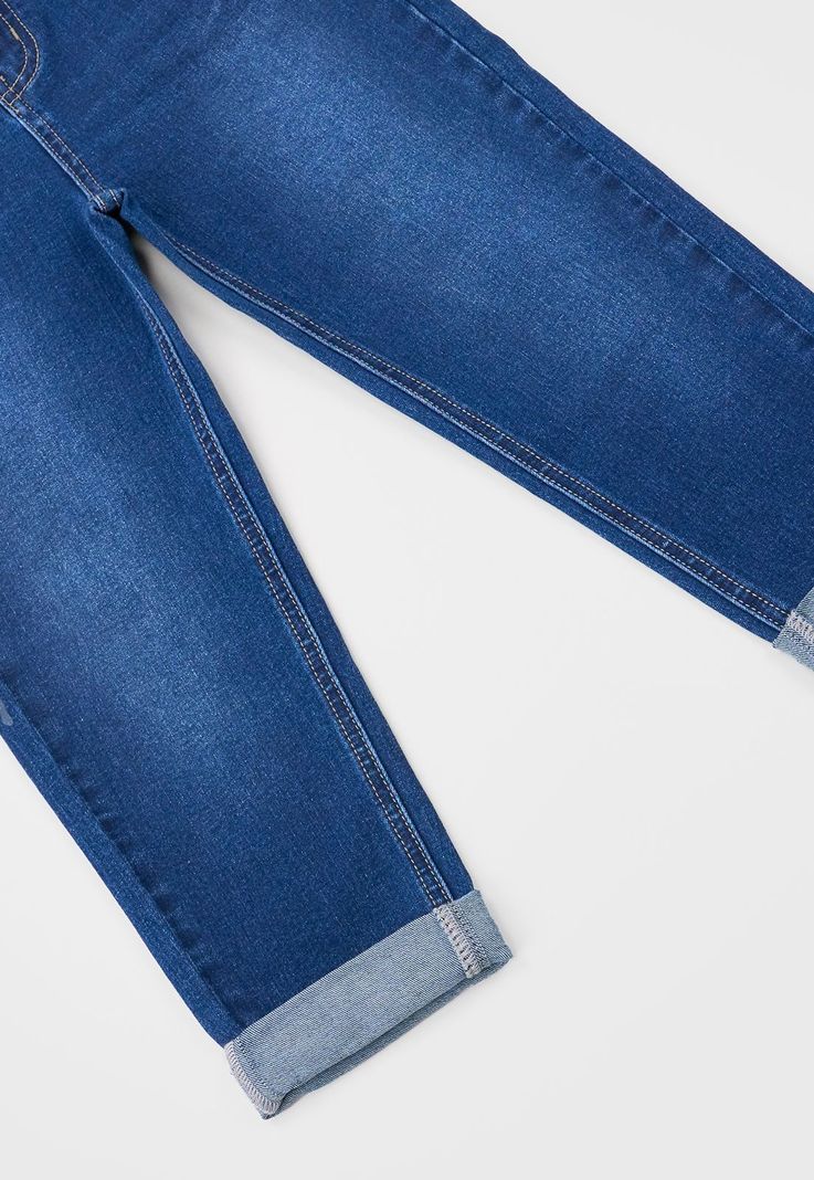 Jeans Niña Kids Mom Fit Azul Oscuro Corona-3