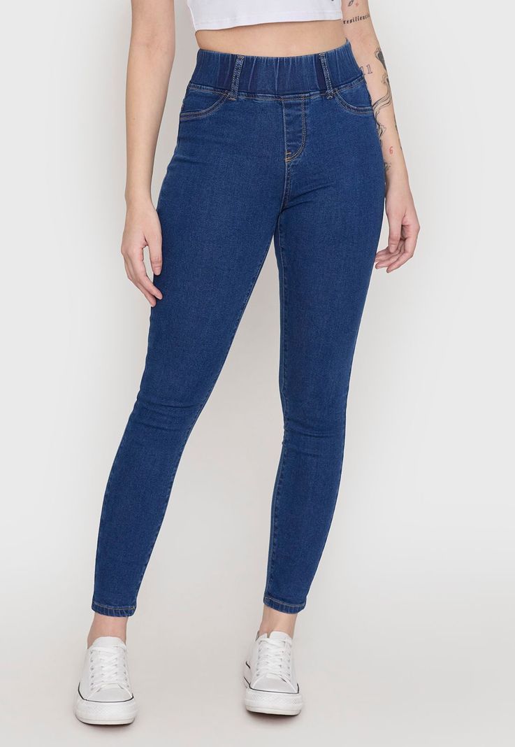 Jeans Mujer Leggins Azul Oscuro Corona-1