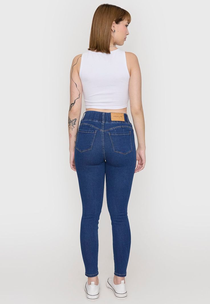 Jeans Mujer Leggins Azul Oscuro Corona-2
