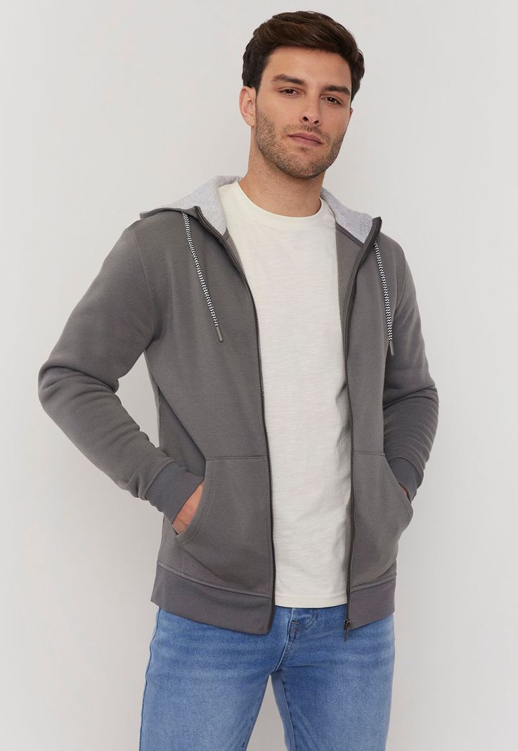 Polerón Hombre Full Zipper Clásico Charco Corona-0