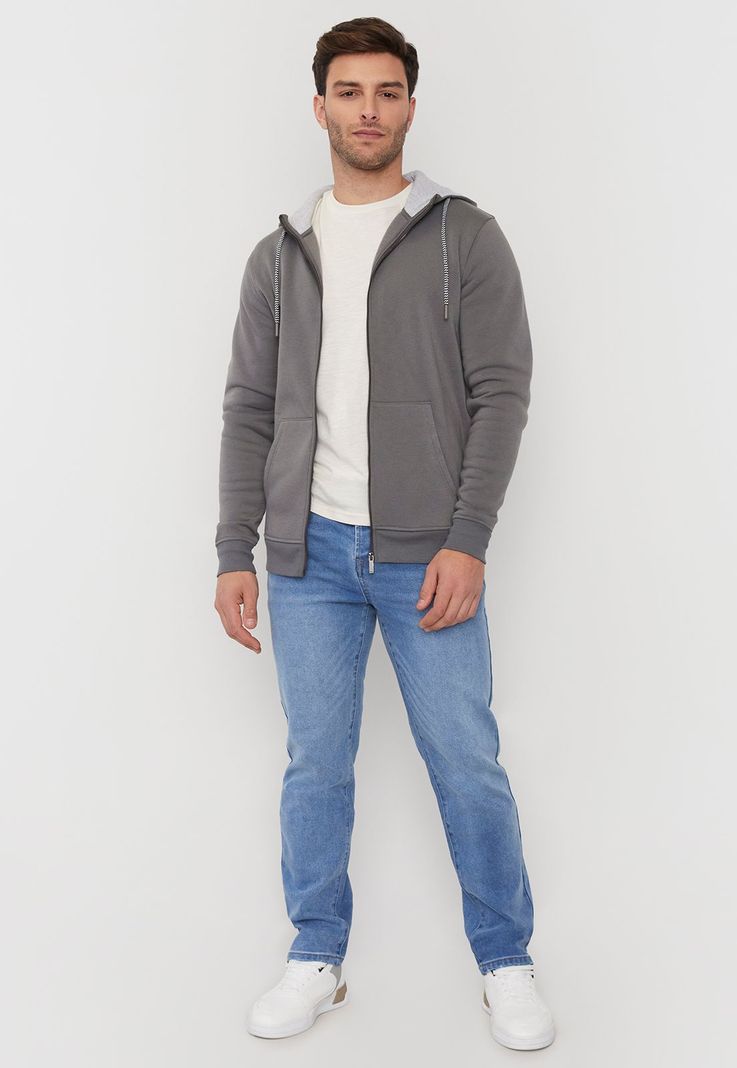 Polerón Hombre Full Zipper Clásico Charco Corona-3