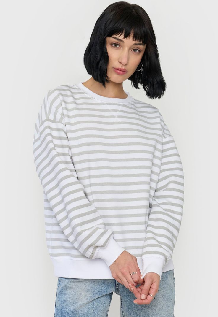 Polerón Mujer Oversize Gris Corona-2