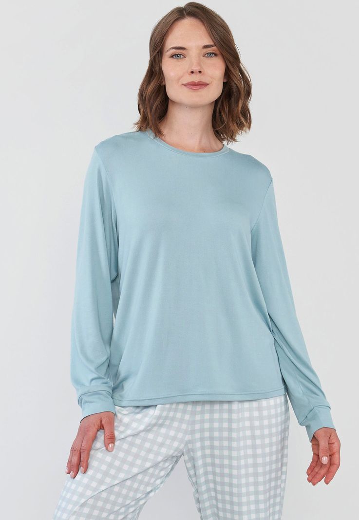 Pijama Mujer Full Print Polypeach Verde Corona-2