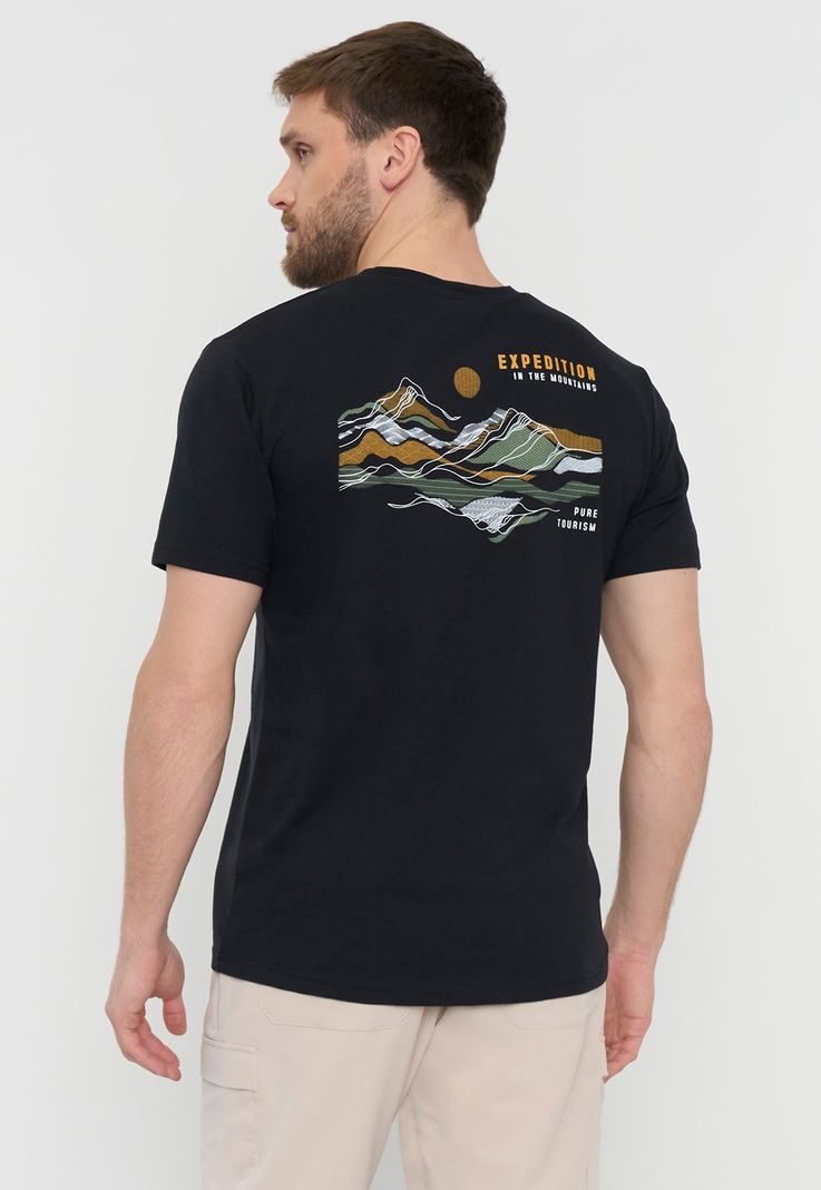 Polera Outdoor Hombre Fun Negro Corona-1