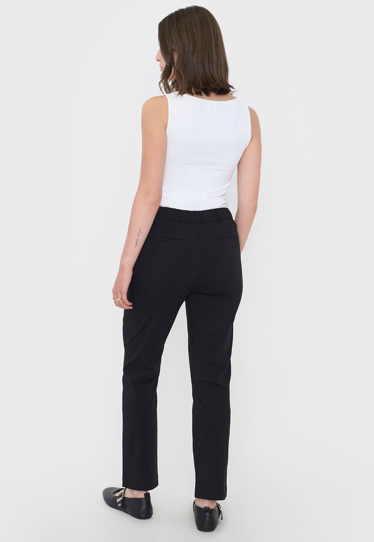 Pantalón Mujer Básico Negro Liso Corona-2