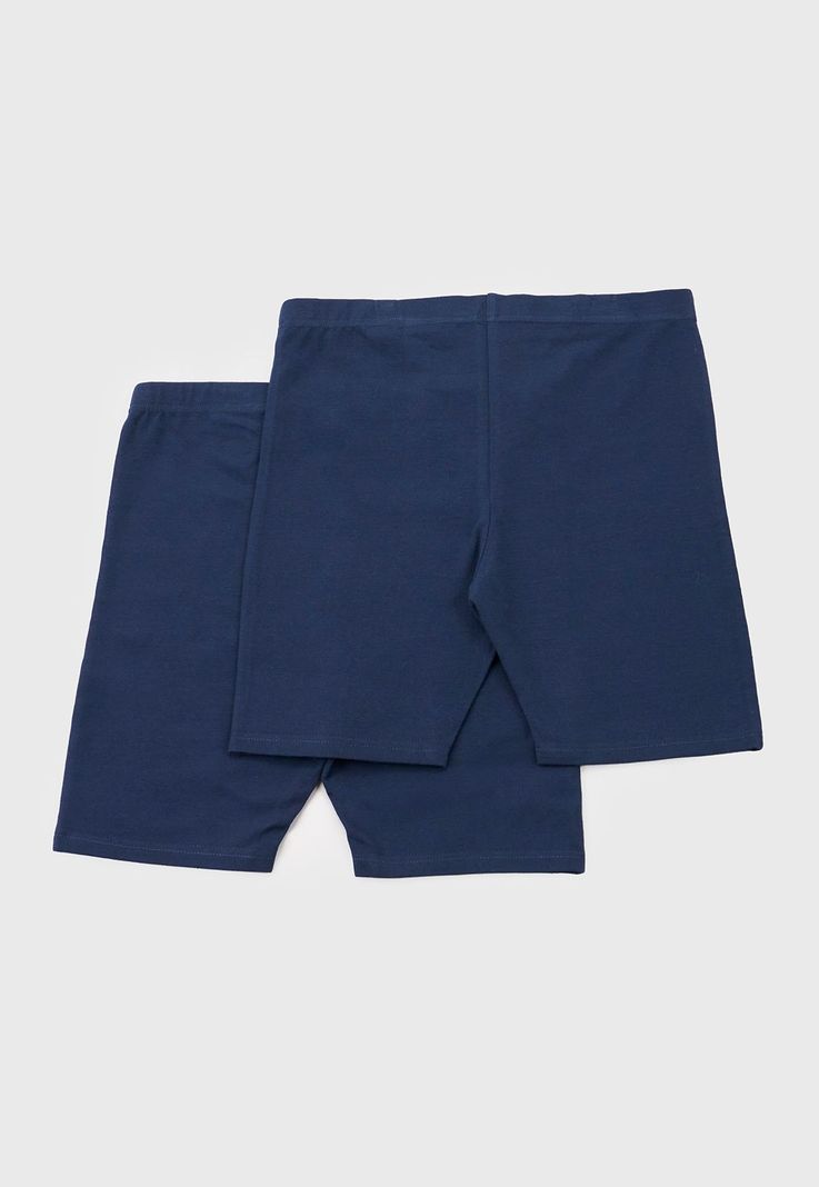 Calza Corta Niña Escolar Bipack Navy Corona-1