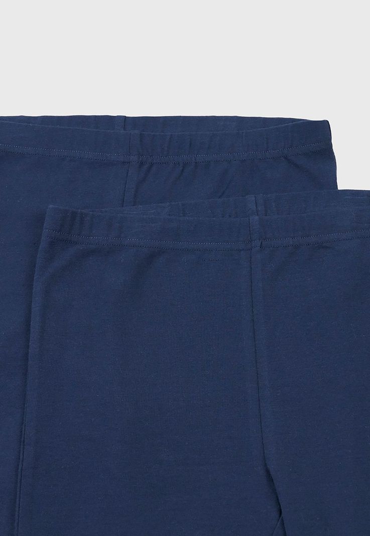 Calza Corta Niña Escolar Bipack Navy Corona-2