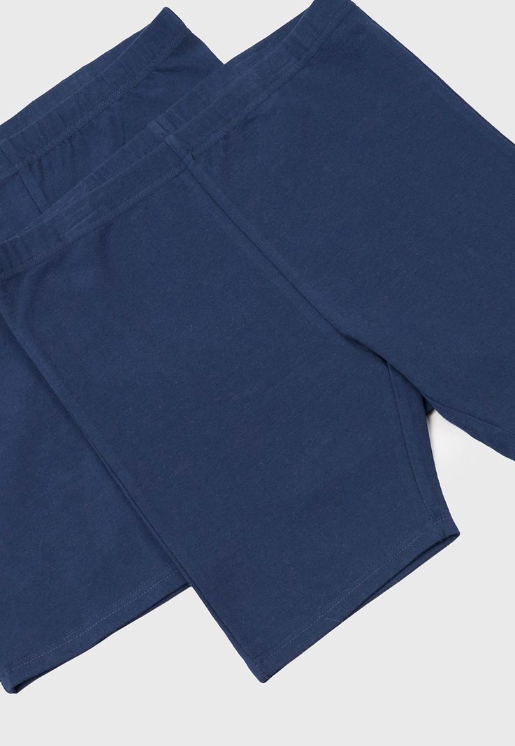 Calza Corta Niña Escolar Bipack Navy Corona-3