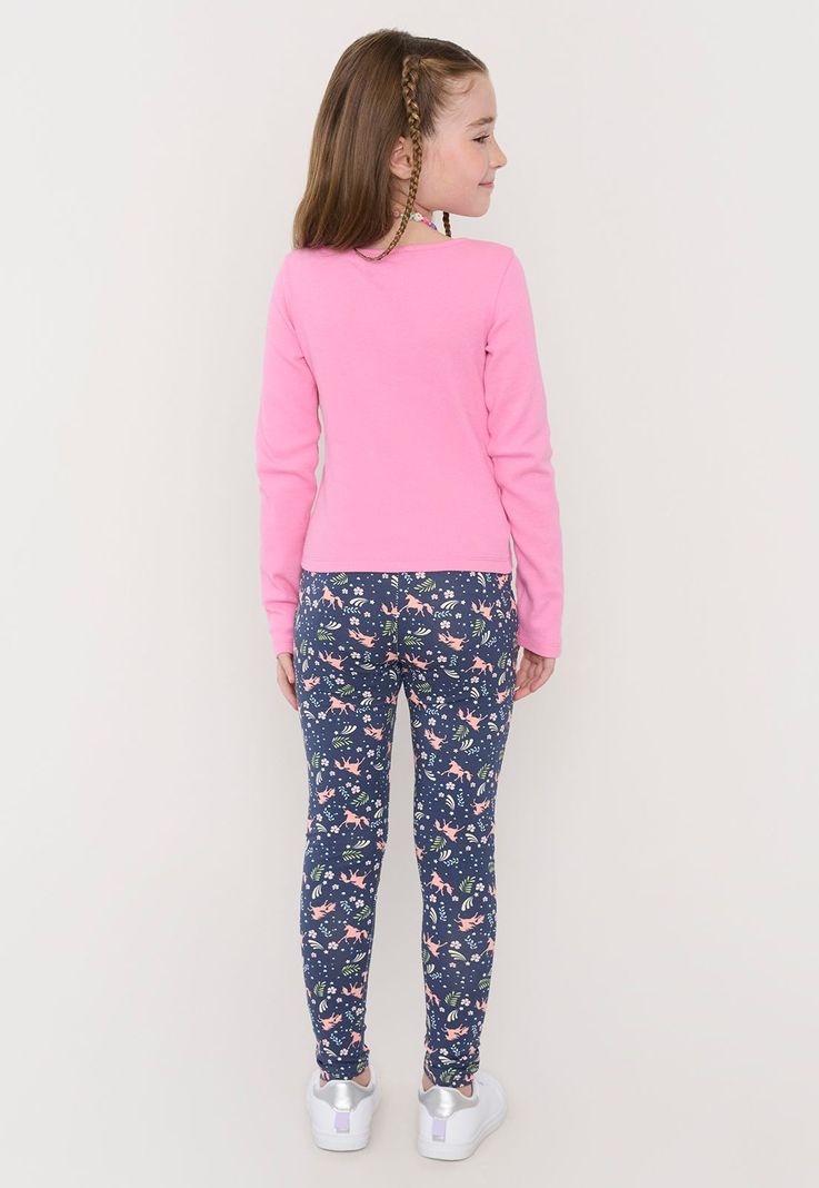 Calza Niña Kids Fullprint Negro Corona-2