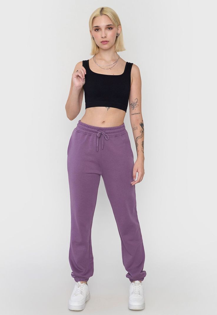 Buzo Mujer Jogger Morado Corona-0