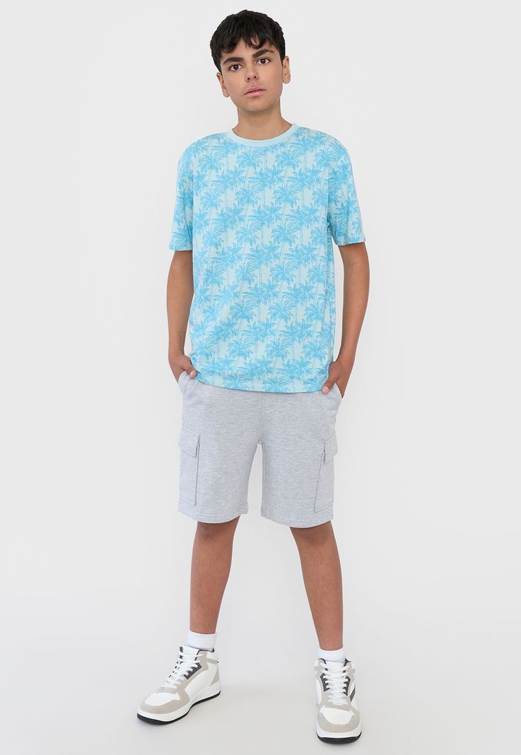 Short Niño Teen Punto Cargo Gris Corona-0