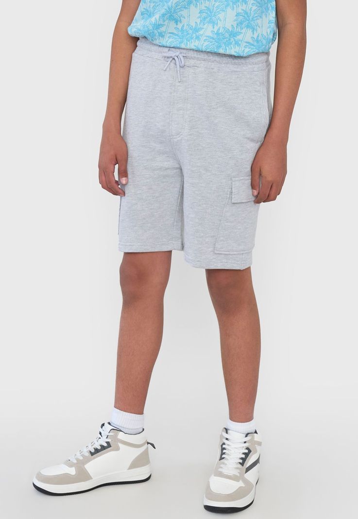Short Niño Teen Punto Cargo Gris Corona-1