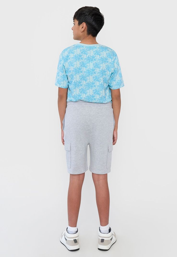 Short Niño Teen Punto Cargo Gris Corona-2