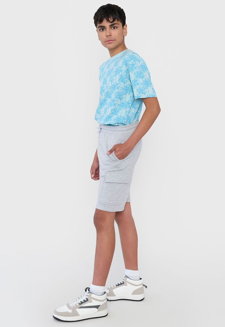 Short Niño Teen Punto Cargo Gris Corona-3