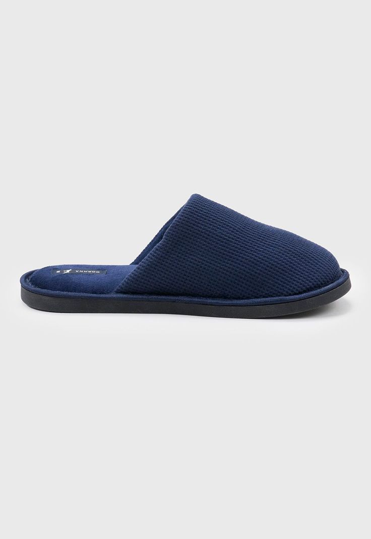 Pantufla Hombre Básica Azul Corona-1