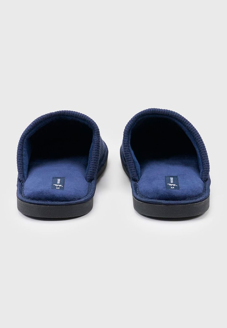 Pantufla Hombre Básica Azul Corona-3