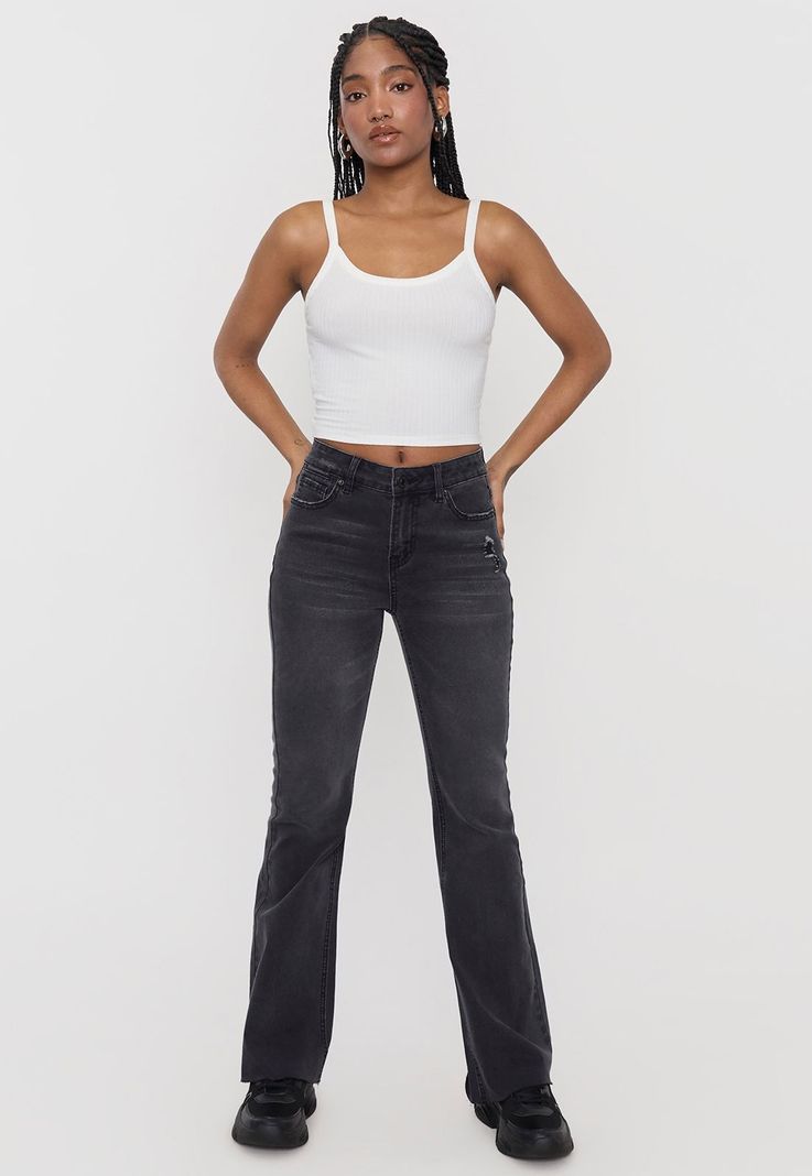 Jeans Mujer Push Up un Botón Azul Oscuro Corona-0
