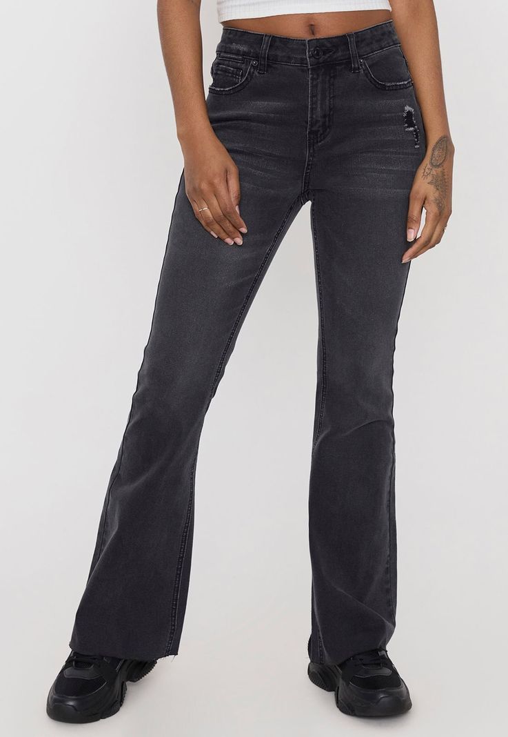Jeans Mujer Push Up un Botón Azul Oscuro Corona-1