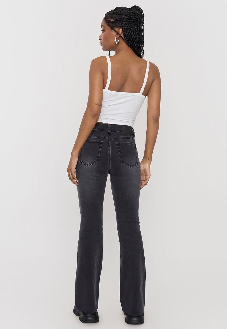 Jeans Mujer Push Up un Botón Azul Oscuro Corona-2