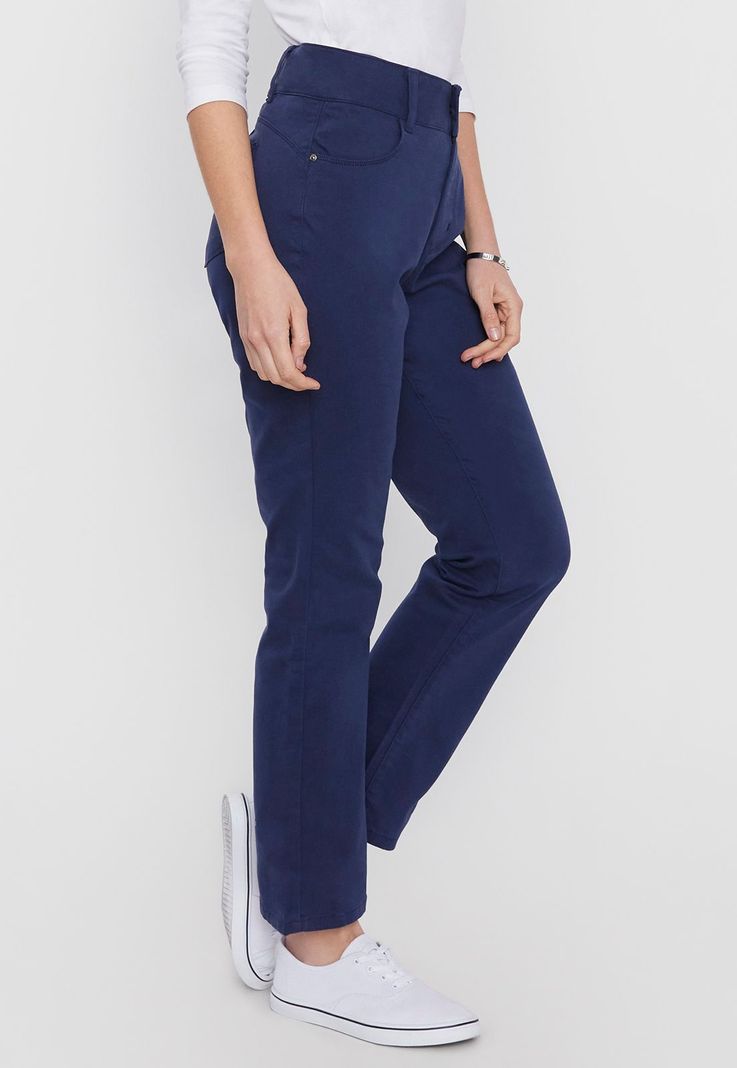 Jeans Mujer Color 2 Botones Push Up Azul Corona-3