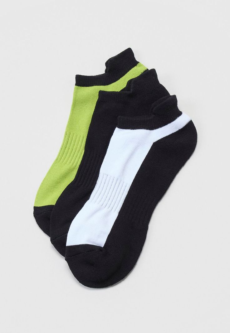 Calcetines Hombre Tripack Deportivo Mix Blanco Corona-0
