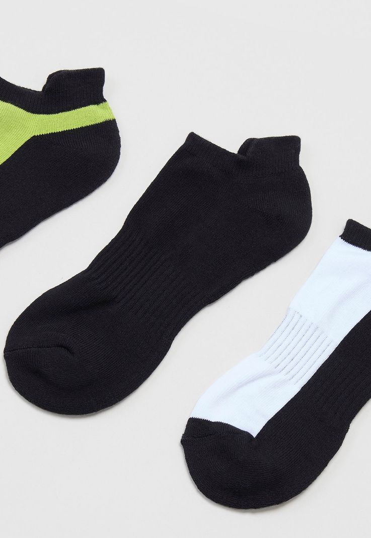Calcetines Hombre Tripack Deportivo Mix Blanco Corona-3