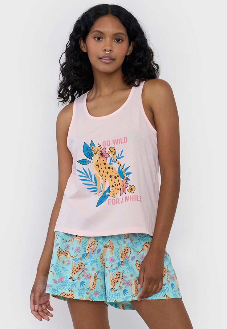 Pijama Mujer Sudadera Print Rosado Wild Corona-0