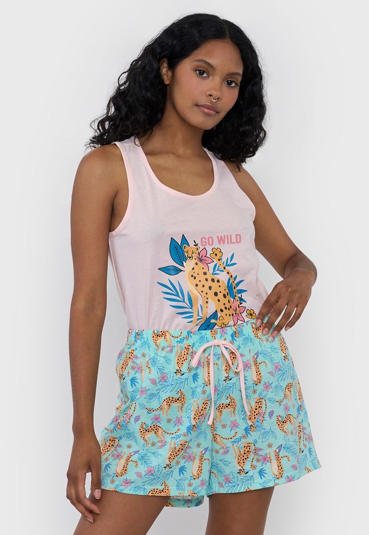 Pijama Mujer Sudadera Print Rosado Wild Corona-2
