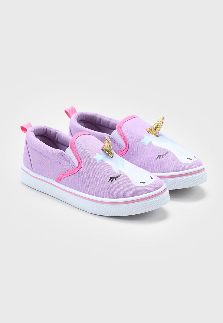 Zapatilla Niña Kids Slip On Lila Corona-0