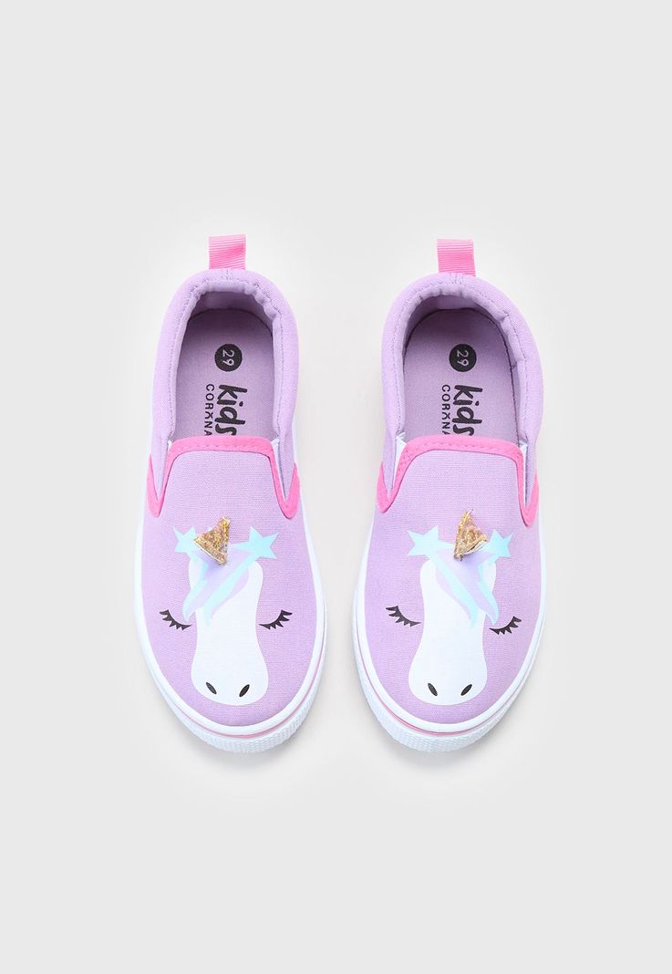 Zapatilla Niña Kids Slip On Lila Corona-2