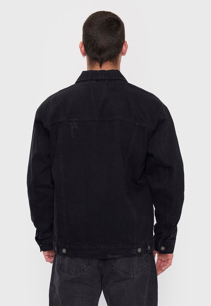Chaqueta Hombre Negro Denim Corona-2