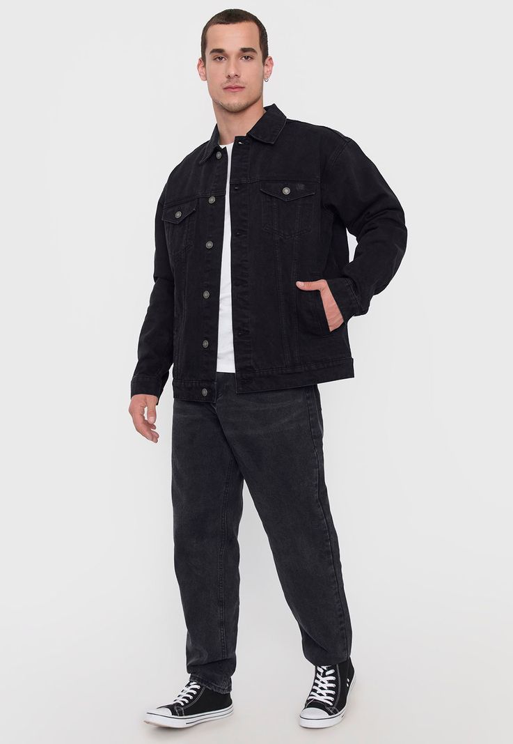 Chaqueta Hombre Negro Denim Corona-3