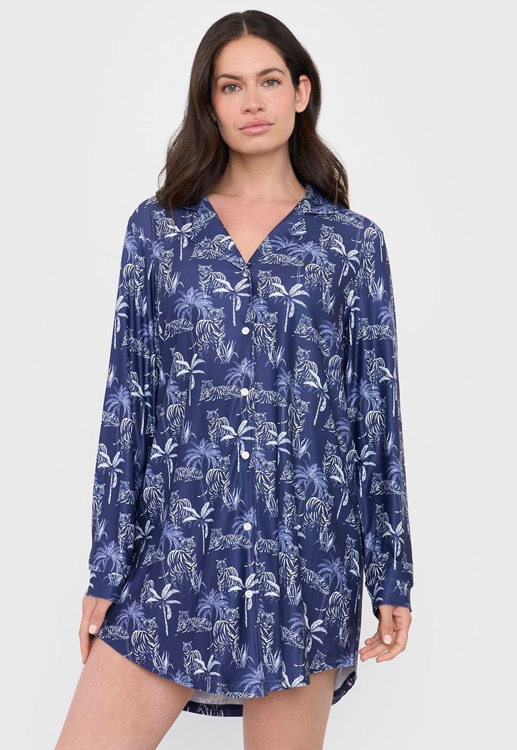 Camisa de Dormir Mujer Navy Corona-0