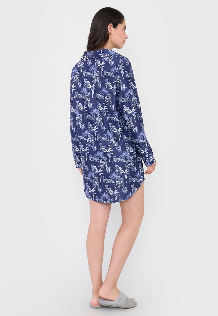 Camisa de Dormir Mujer Navy Corona-1