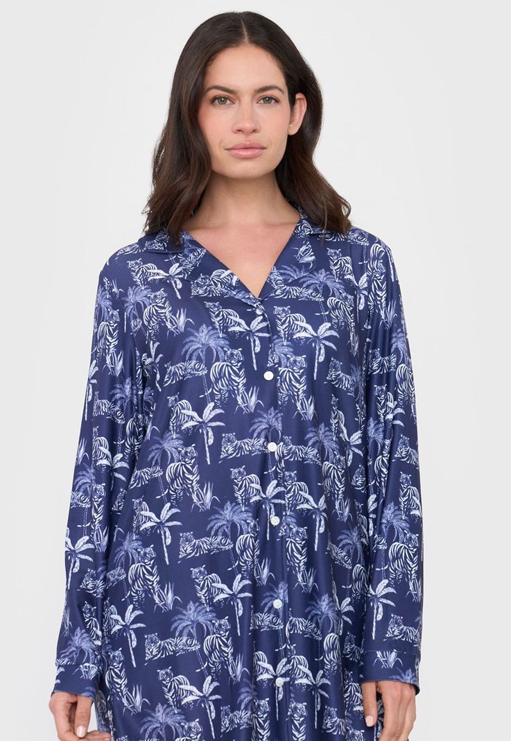Camisa de Dormir Mujer Navy Corona-2