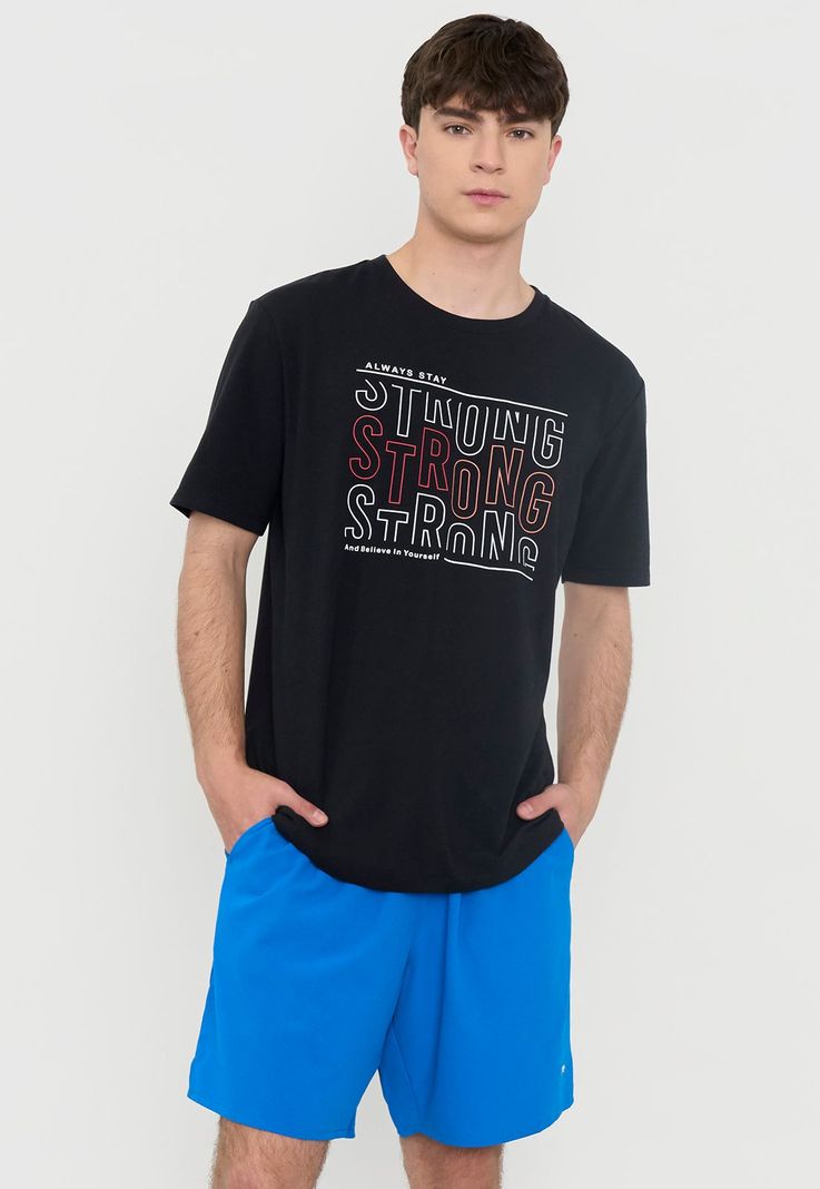 Polera Hombre Deportiva Fun Negro Corona-0
