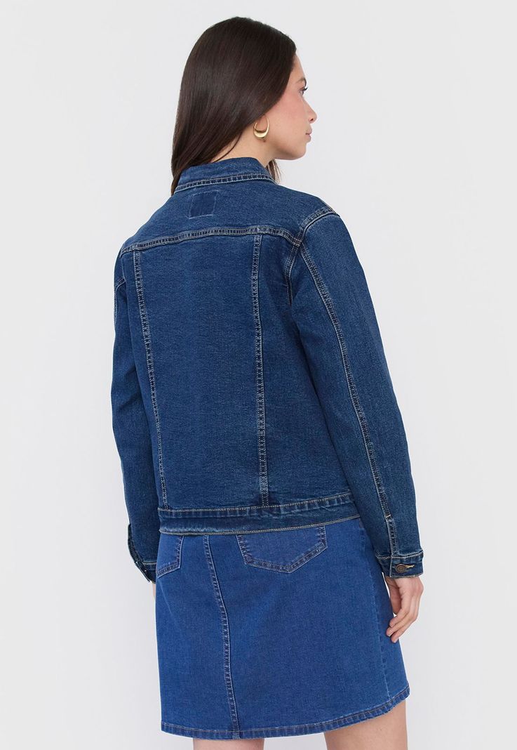 Chaqueta Mujer Denim Azul Medio Corona-1