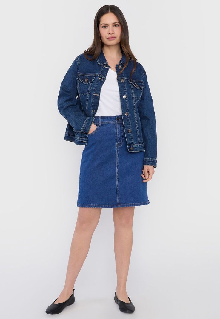 Chaqueta Mujer Denim Azul Medio Corona-3