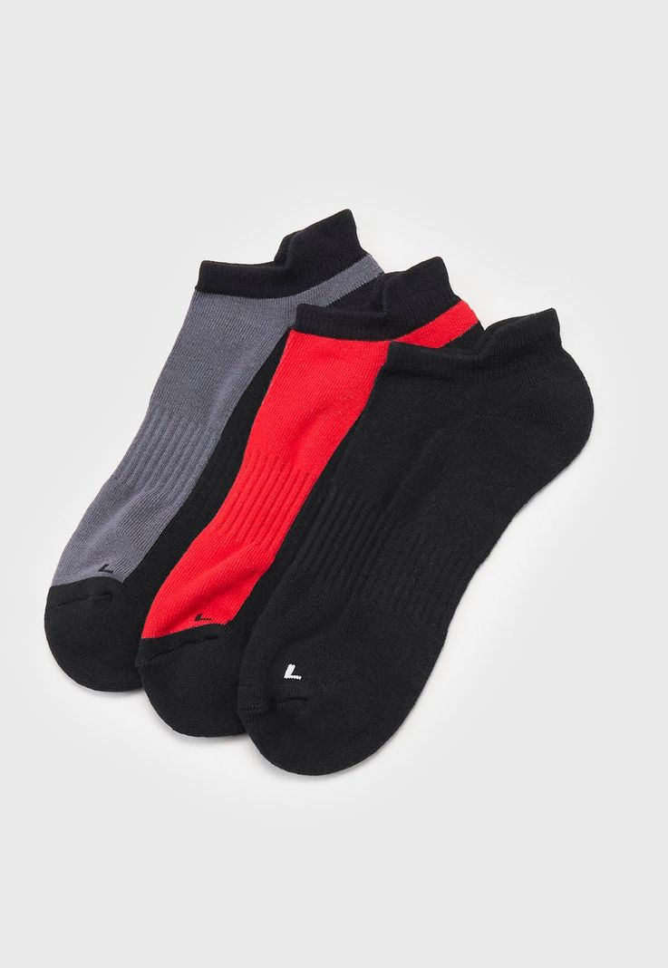 Calcetines Hombre Tripack Deportivo Mix Rojo Corona-0