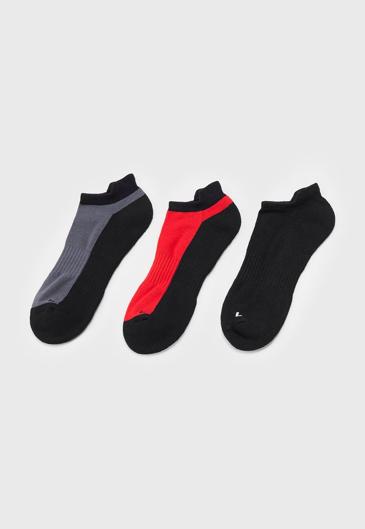Calcetines Hombre Tripack Deportivo Mix Rojo Corona-2