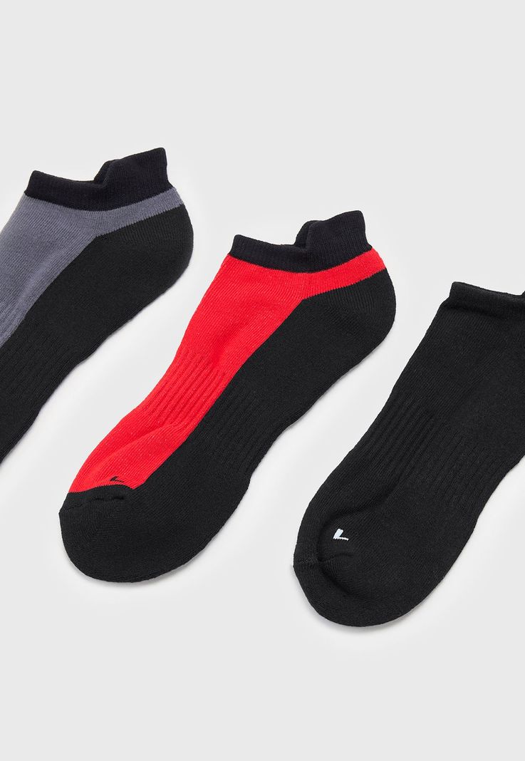 Calcetines Hombre Tripack Deportivo Mix Rojo Corona-3